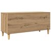 vidaXL Platenkast 100x38x48 cm bewerkt hout artisanaal eikenkleur