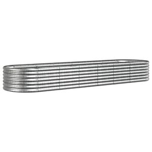 vidaXL Plantenbak 296x80x36 cm gegalvaniseerd staal zilverkleurig