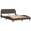 vidaXL Bedframe zonder matras "Zadar" kunstleer bruin 140x190 cm
