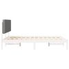 vidaXL Bedframe met Gevoerd Hoofdgedeelte Lichtgrijs 150 x 200 cm