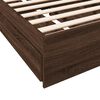 vidaXL Bedframe met lades bewerkt hout bruin eikenkleurig 75x190 cm