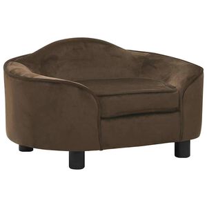 vidaXL Hondenbank 67x47x36 cm pluche bruin