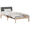 vidaXL Bedframe Bruin en donkergrijs 90 x 200 cm Massief grenenhout