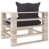 vidaXL 5-delige Loungeset met kussens pallet grenenhout