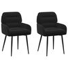 vidaXL Eettafelstoelen 2 pcs fluweel Zwart 59 x 59,5 x 90 cm