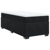 vidaXL Boxspring met matras fluweel zwart 90x200 cm