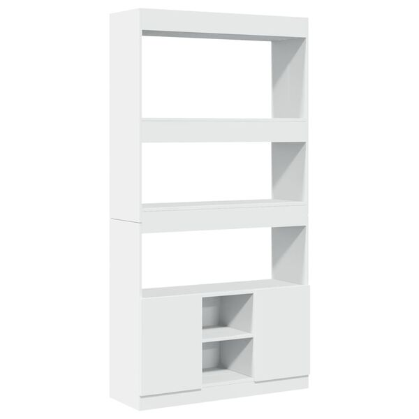 vidaXL Hoge kast 92x33x180 cm bewerkt hout wit