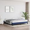 vidaXL Bedframe zonder matras stof blauw 160x200 cm