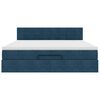 vidaXL Ottoman bed met matras 160x200cm fluweel donkerblauw