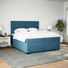 vidaXL Boxspring met matras fluweel blauw 200x200 cm