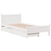 vidaXL Bedframe zonder matras massief grenenhout wit 75x190 cm