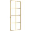 vidaXL Binnendeur smal 83x201,5 cm gehard glas en aluminium goudkleur