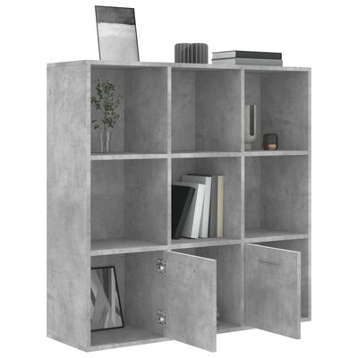 vidaXL Boekenkast 98x30x98 cm spaanplaat betongrijs