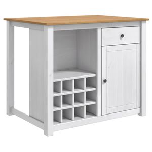 vidaXL Keuken Eiland Set 2 st PANAMA Wit en Honing Was