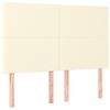 vidaXL Boxspring met matras kunstleer cr&egrave;mekleurig 140x190 cm