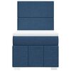 vidaXL Boxspring met matras stof blauw 90x190 cm