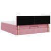 vidaXL Ottoman bed met matras 200x200 cm fluweel roze