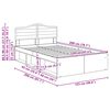 vidaXL Bedframe met hoofdeinde Wit 120 x 200 cm Massief grenenhout