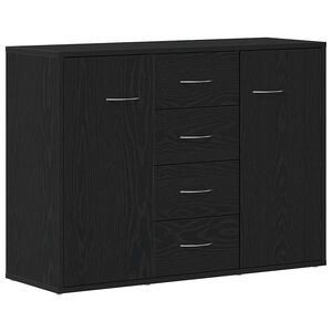 vidaXL Dressoir 88x30x64 cm bewerkt hout zwart eikenkleurig