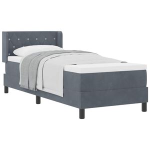 vidaXL Boxspringbed met hoofdeinde Donkergrijs 200 x 80 cm Fluweel