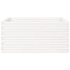vidaXL Plantenbak 100x100x46 cm massief grenenhout wit
