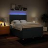 vidaXL Boxspring met matras stof blauw 140x200 cm