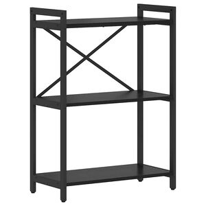 vidaXL Boekenkast 60 x 30 x 85 cm Bewerkt hout Zwart Eiken