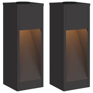 vidaXL Zonne LED Padverlichting 2 st Warmwit 18 x 18 x 50 cm