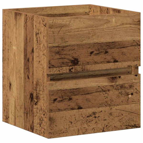 vidaXL Badkamertenk te kast Oud Hout 41 x 38,5 x 45 cm Bewerkt hout