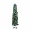 vidaXL Kunstkerstboom Groen 240 cm PVC en Staal en Kunststof