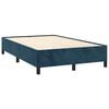 vidaXL Boxspring met matras fluweel donkerblauw 120x190 cm