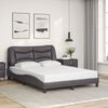 vidaXL Bedframe met LED zonder matras "Hvar" grijs 140x190 cm