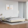 vidaXL Bedframe met hoofdeinde zonder matras 180x200 cm cr&egrave;mekleurig