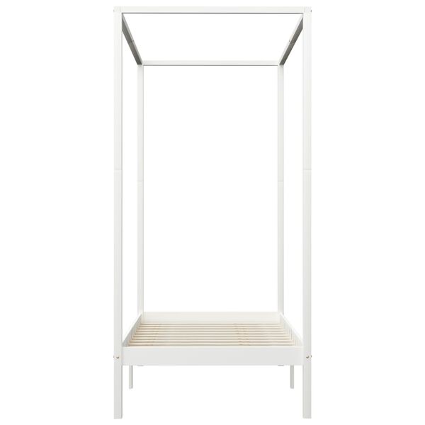 vidaXL Hemelbedframe met 2 lades massief grenenhout wit 100x200 cm