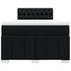 vidaXL Boxspring met matras stof zwart 120x190 cm
