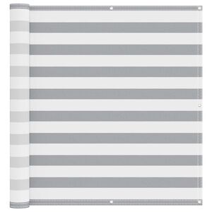 vidaXL Balkon Scherm Lichtgrijs en wit. 120 x 300 cm