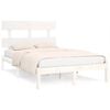 vidaXL Bedframe massief hout wit 120x200 cm