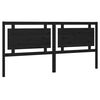 vidaXL Hoofdbord 205,5x4x100 cm massief grenenhout zwart