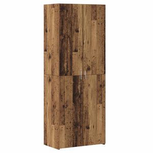 vidaXL Hoge kast Oudhout 70 x 42,5 x 185 cm