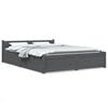 vidaXL Bedframe met lades grijs 120x200 cm