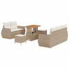 vidaXL Tuin Sofa Set 8 st 5-Aantal zitplaatsen Beige en Cr&egrave;me