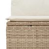vidaXL Bankstel met kussen met kussen 6 pcs Beige en Crème poly rattan