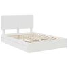 vidaXL Opslag bed met hoofdeinde Wit 140 x 190 cm Bewerkt hout
