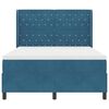 vidaXL Boxspringbed met LED-striplichten Blauw 140 x 190 cm Fluweel