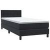 vidaXL Boxspring met matras en LED fluweel zwart 80x210 cm