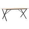 vidaXL Eettafel X-frame 180x90x75,5 cm massief grenenhout en staal