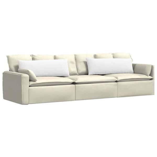 vidaXL Sofa Kussens 2 stuks Wit 120 x 40 cm Stof