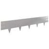 vidaXL Gazonrand 50 st 100 x 20 cm Staal Zilverkleurig
