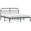 vidaXL Bedframe met hoofdbord metaal zwart 183x213 cm