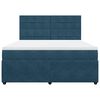 vidaXL Boxspring met matras fluweel blauw 180x200 cm